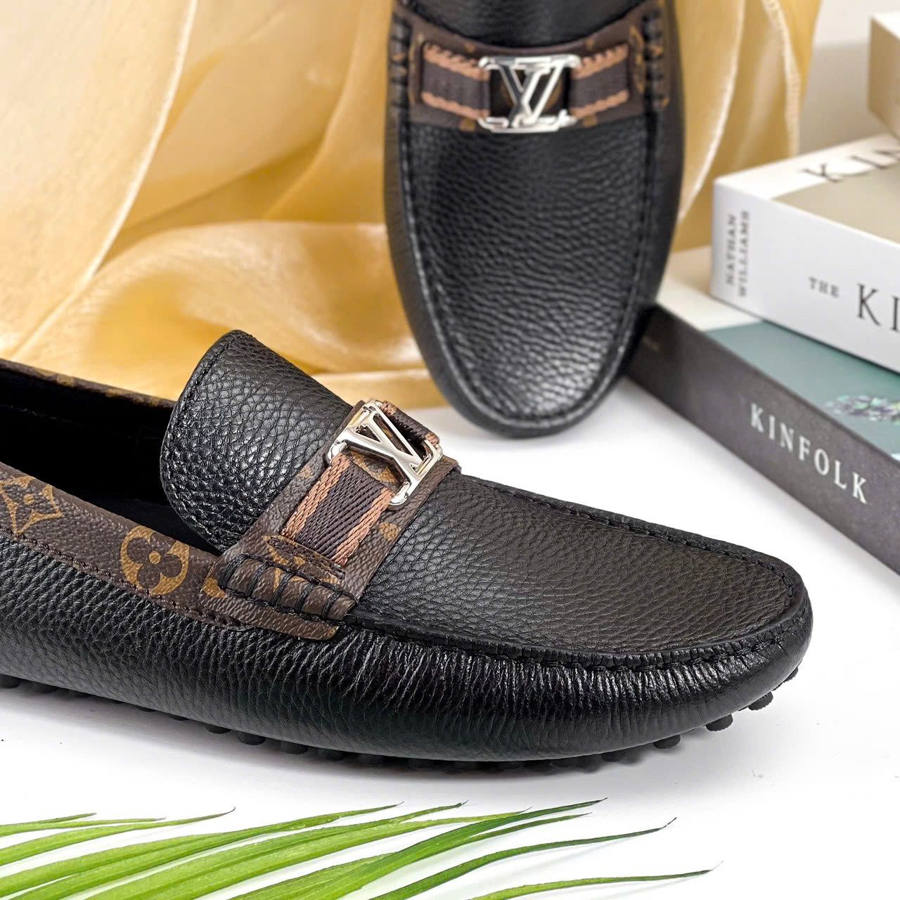 MC07 Giày Lười, Giày Moccasin Da Bò Cao Cấp Louis Vuitton