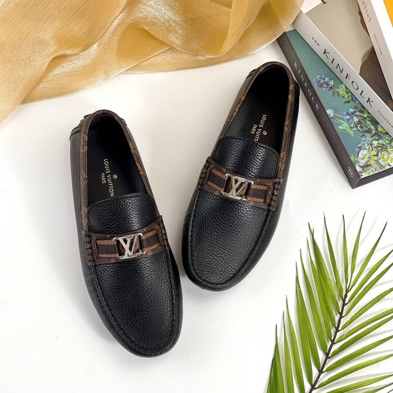 MC07 Giày Lười, Giày Moccasin Da Bò Cao Cấp Louis Vuitton