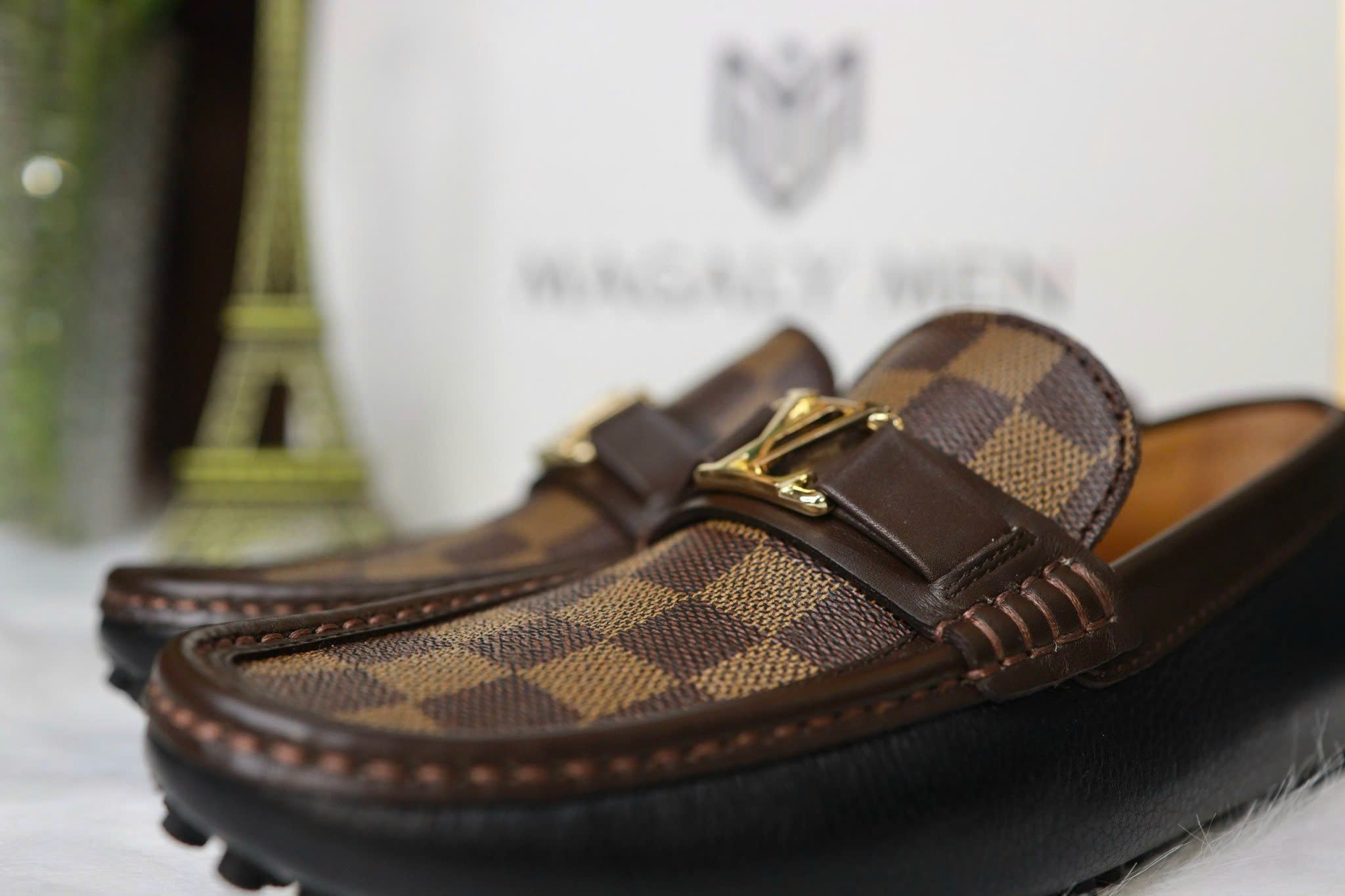 MC09 Giày Lười, Giày Moccasin Da Bò Cao Cấp Louis Vuitton