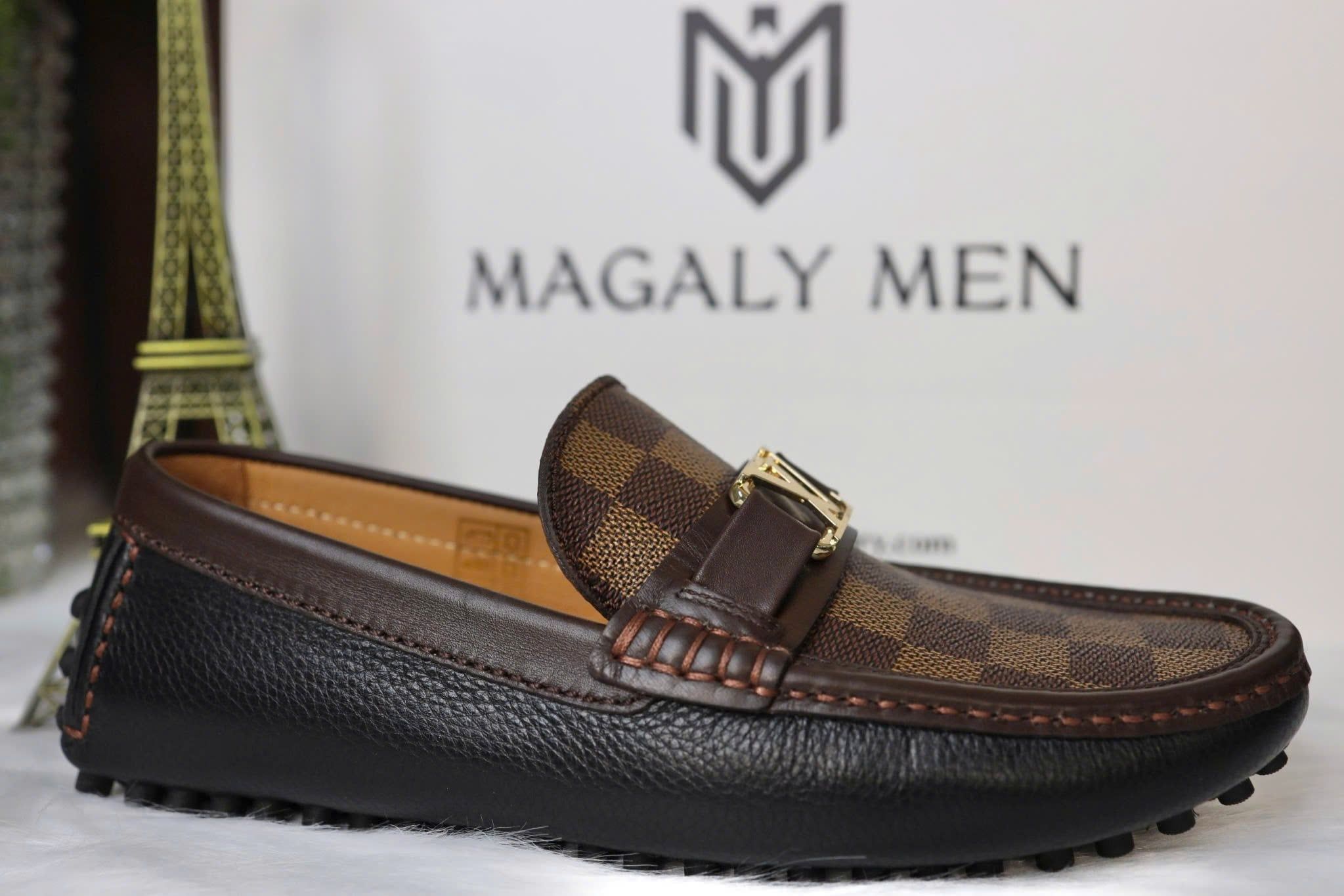 MC09 Giày Lười, Giày Moccasin Da Bò Cao Cấp Louis Vuitton