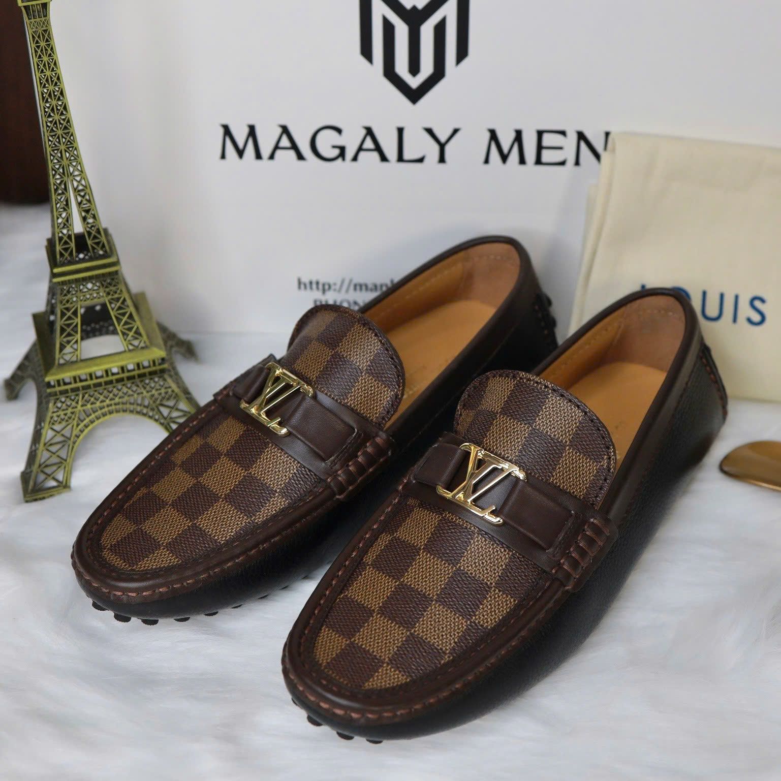 MC09 Giày Lười, Giày Moccasin Da Bò Cao Cấp Louis Vuitton