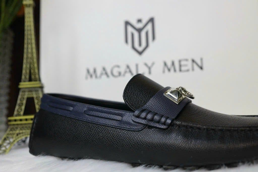 MC10 Giày Lười, Giày Moccasin Da Bò Cao Cấp Hermes