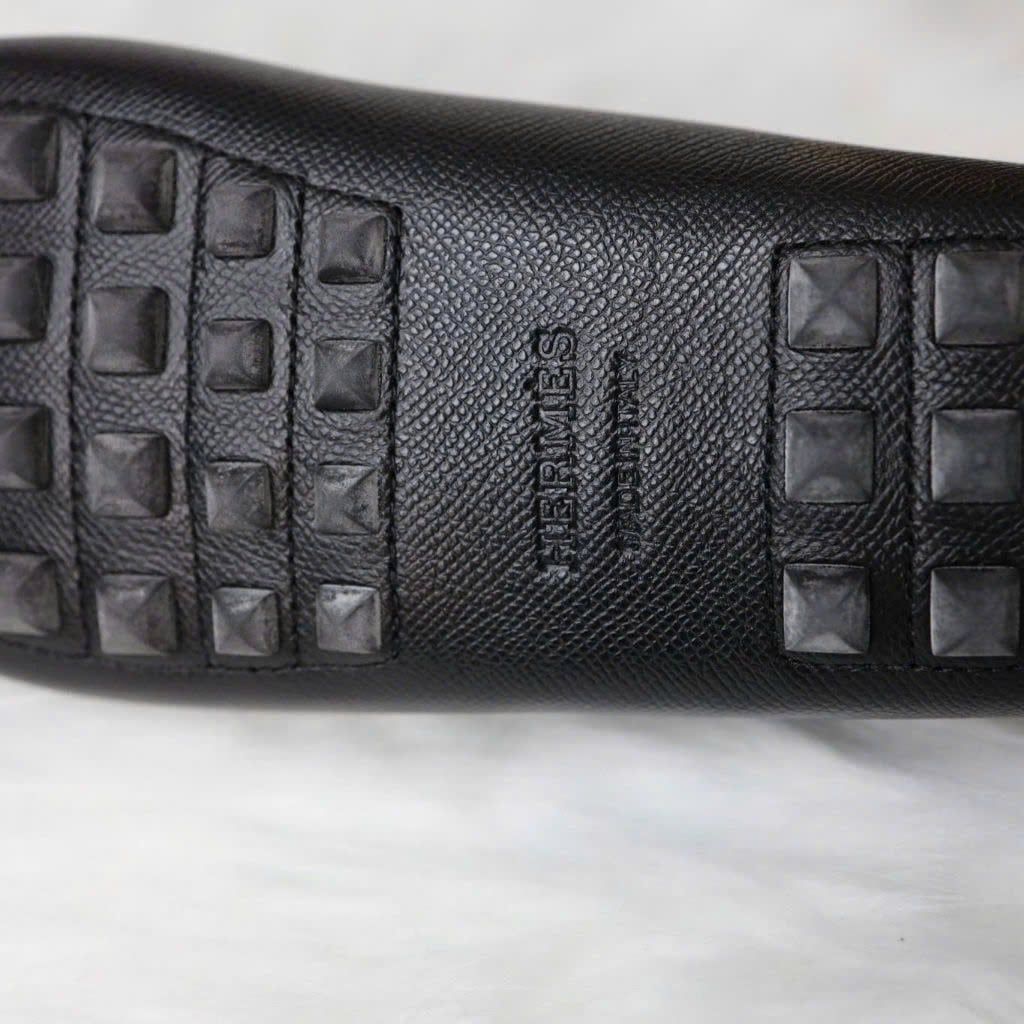 MC10 Giày Lười, Giày Moccasin Da Bò Cao Cấp Hermes
