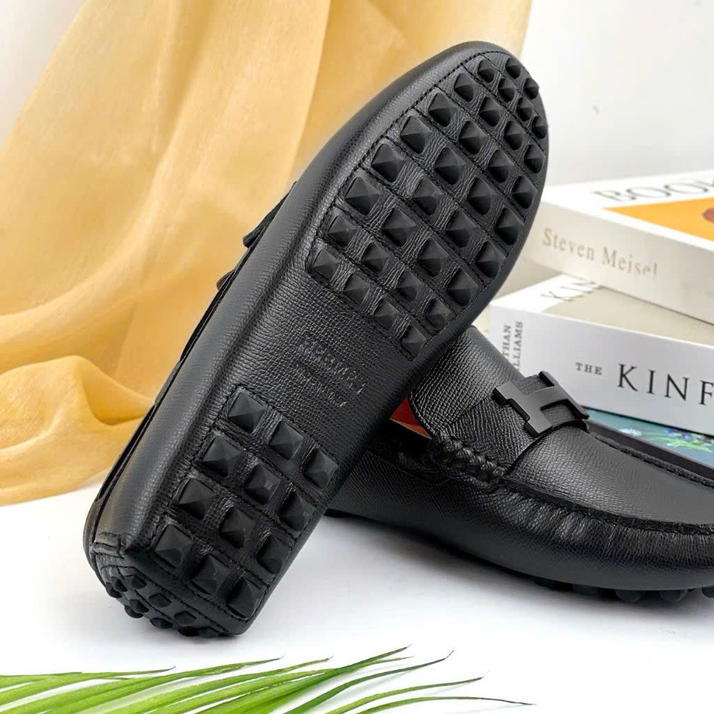 MC13 Giày Lười, Giày Moccasin Da Bò Cao Cấp Hermes