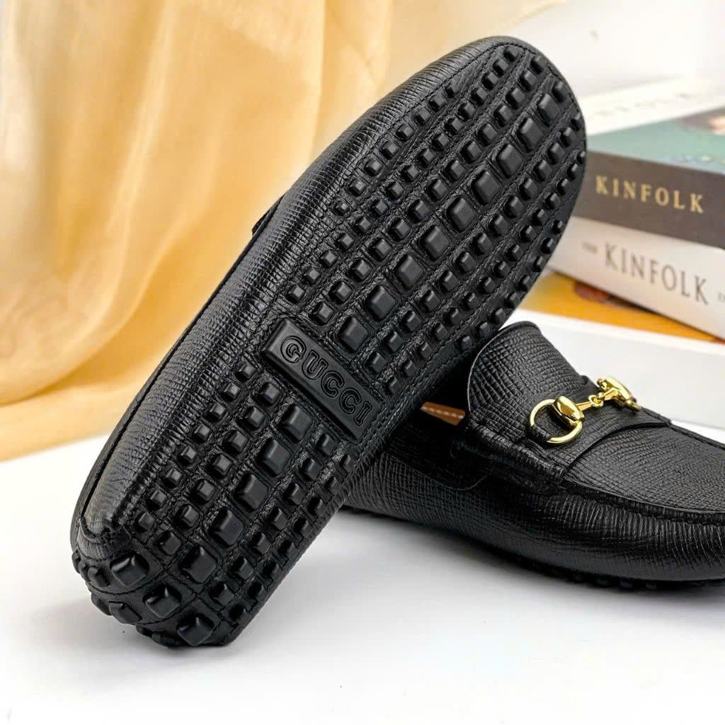 MC19 Giày Lười, Giày Moccasin Da Bò Cao Cấp Gucci