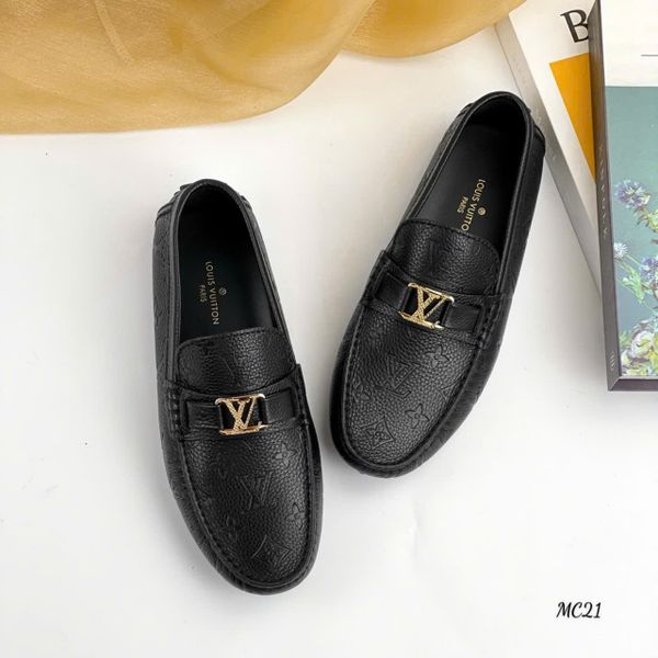 MC21 Giày Lười, Giày Moccasin Da Bò Cao Cấp Louis Vuitton