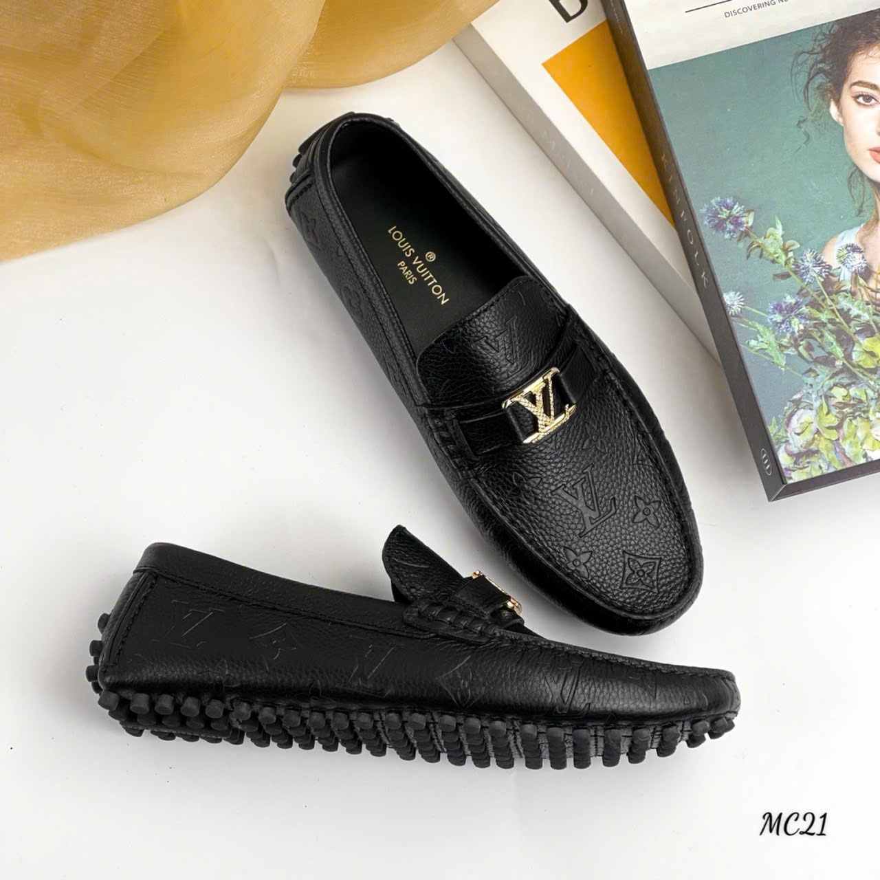 MC21 Giày Lười, Giày Moccasin Da Bò Cao Cấp Louis Vuitton