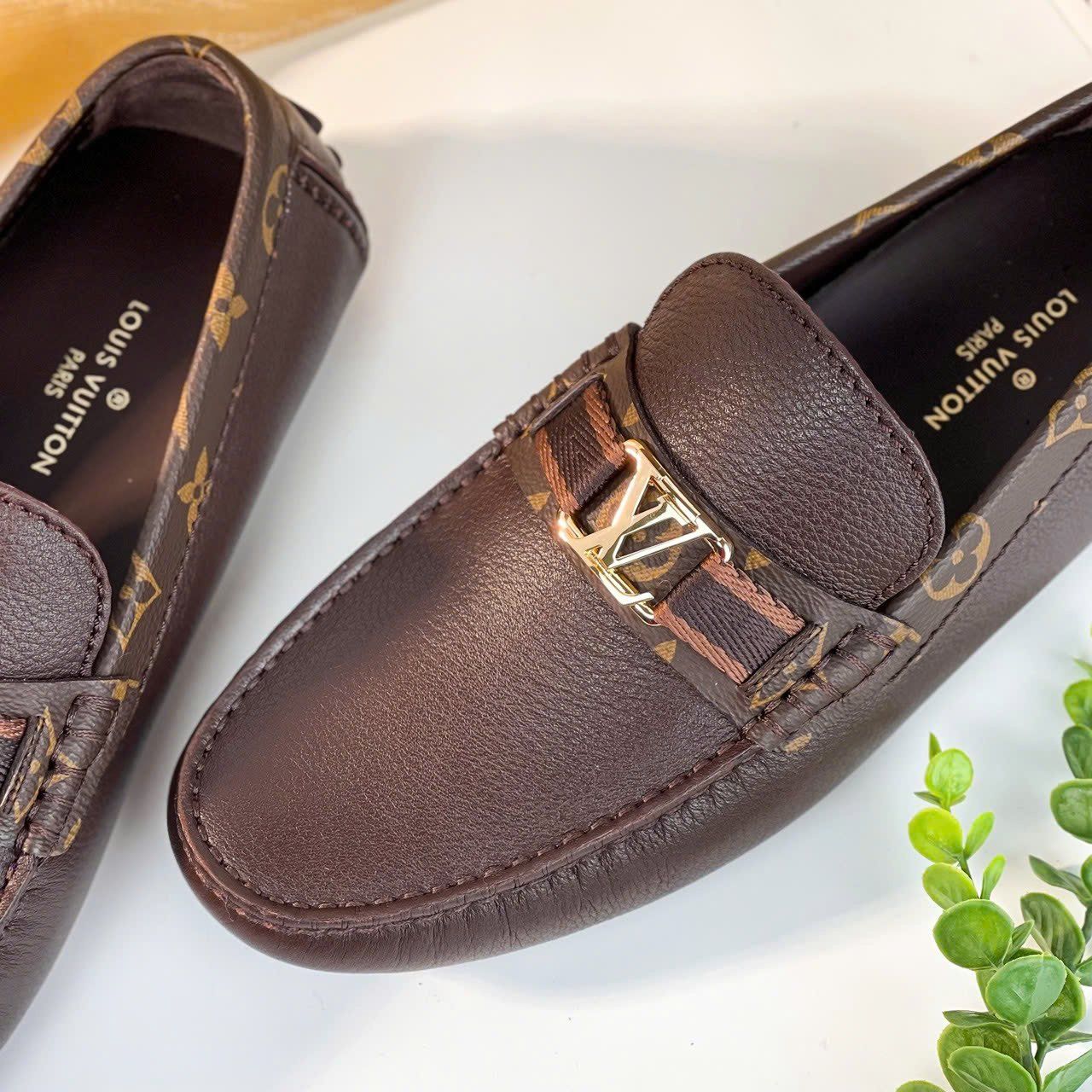 MC32 Giày Lười, Giày Moccasin Da Bò Cao Cấp Louis Vuitton