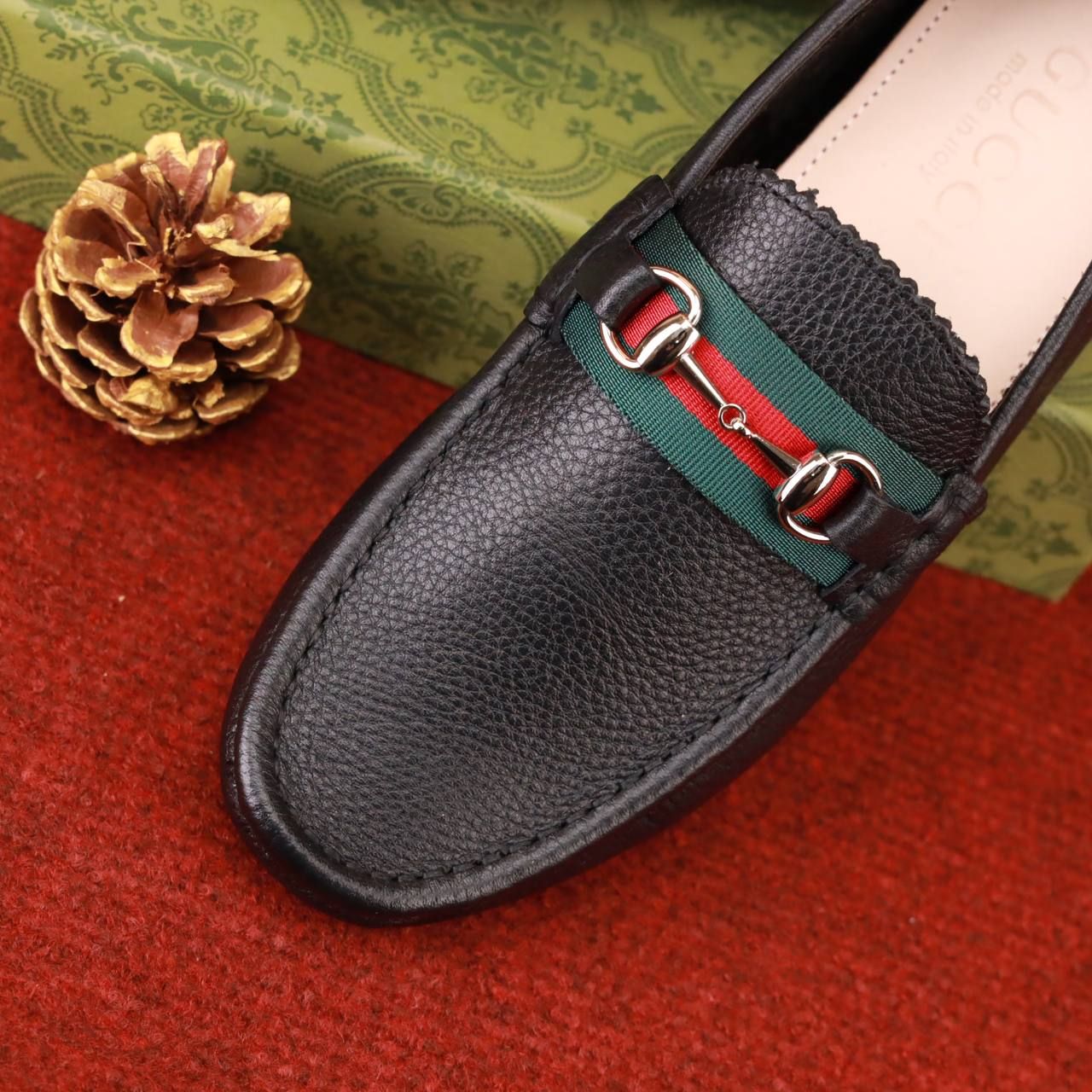 MC36 Giày Lười, Giày Moccasin Da Bò Cao Cấp Gucci