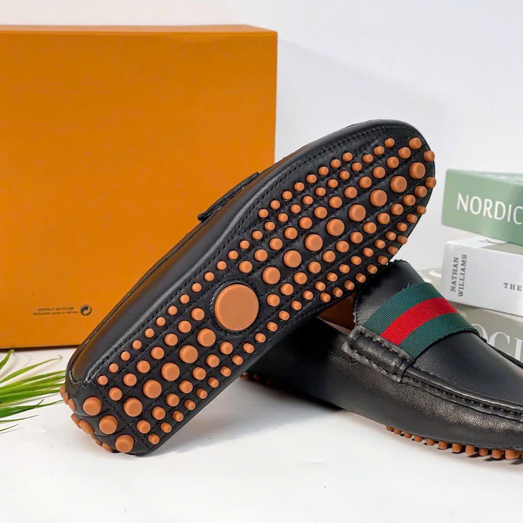 MC39 Giày Lười, Giày Moccasin Da Bò Cao Cấp Gucci
