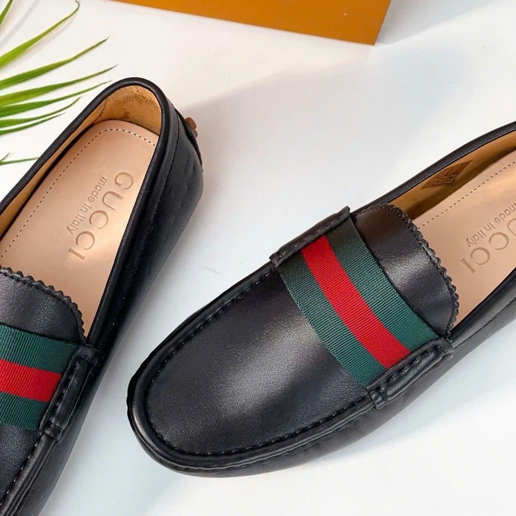 MC39 Giày Lười, Giày Moccasin Da Bò Cao Cấp Gucci