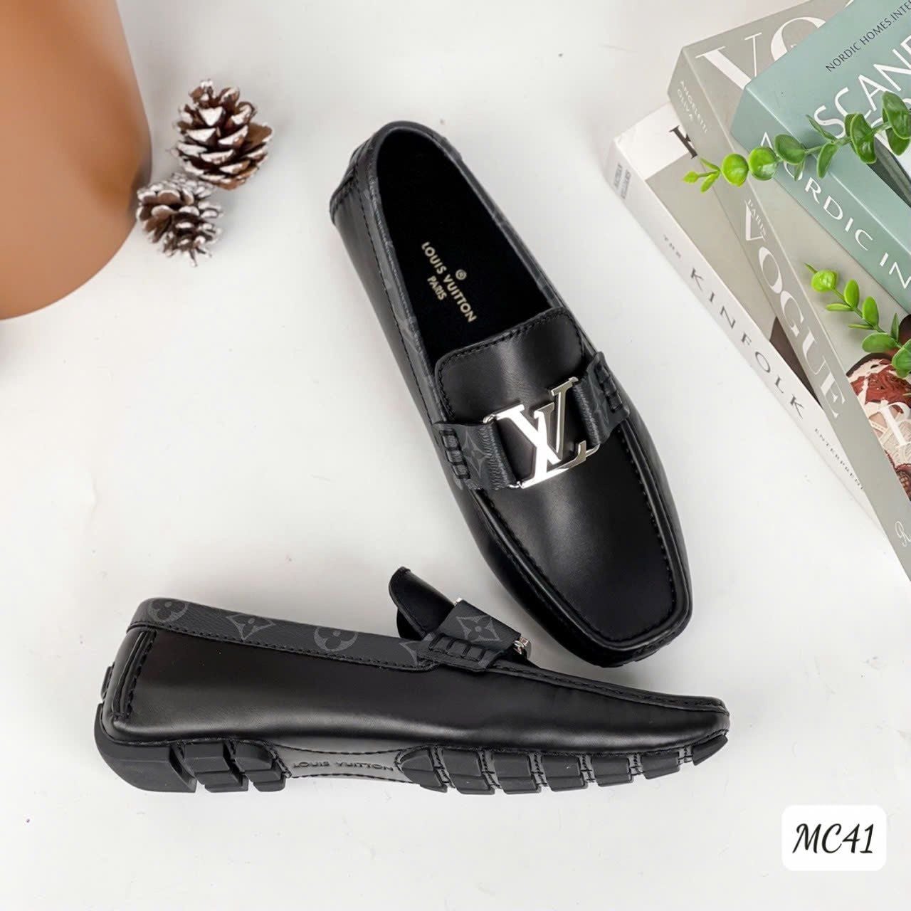 MC41 Giày Lười, Giày Moccasin Da Bò Cao Cấp Louis Vuitton