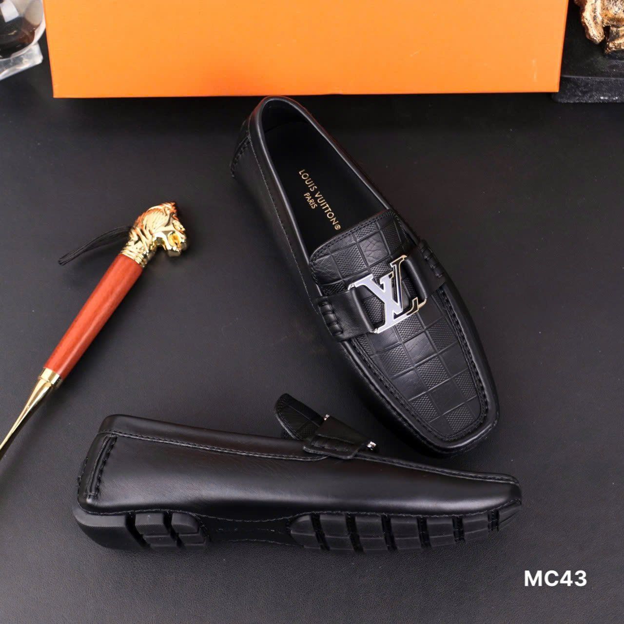 MC43 Giày Lười, Giày Moccasin Da Bò Cao Cấp Louis Vuitton