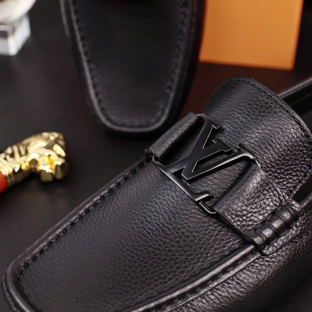 MC44 Giày Lười, Giày Moccasin Da Bò Cao Cấp Louis Vuitton