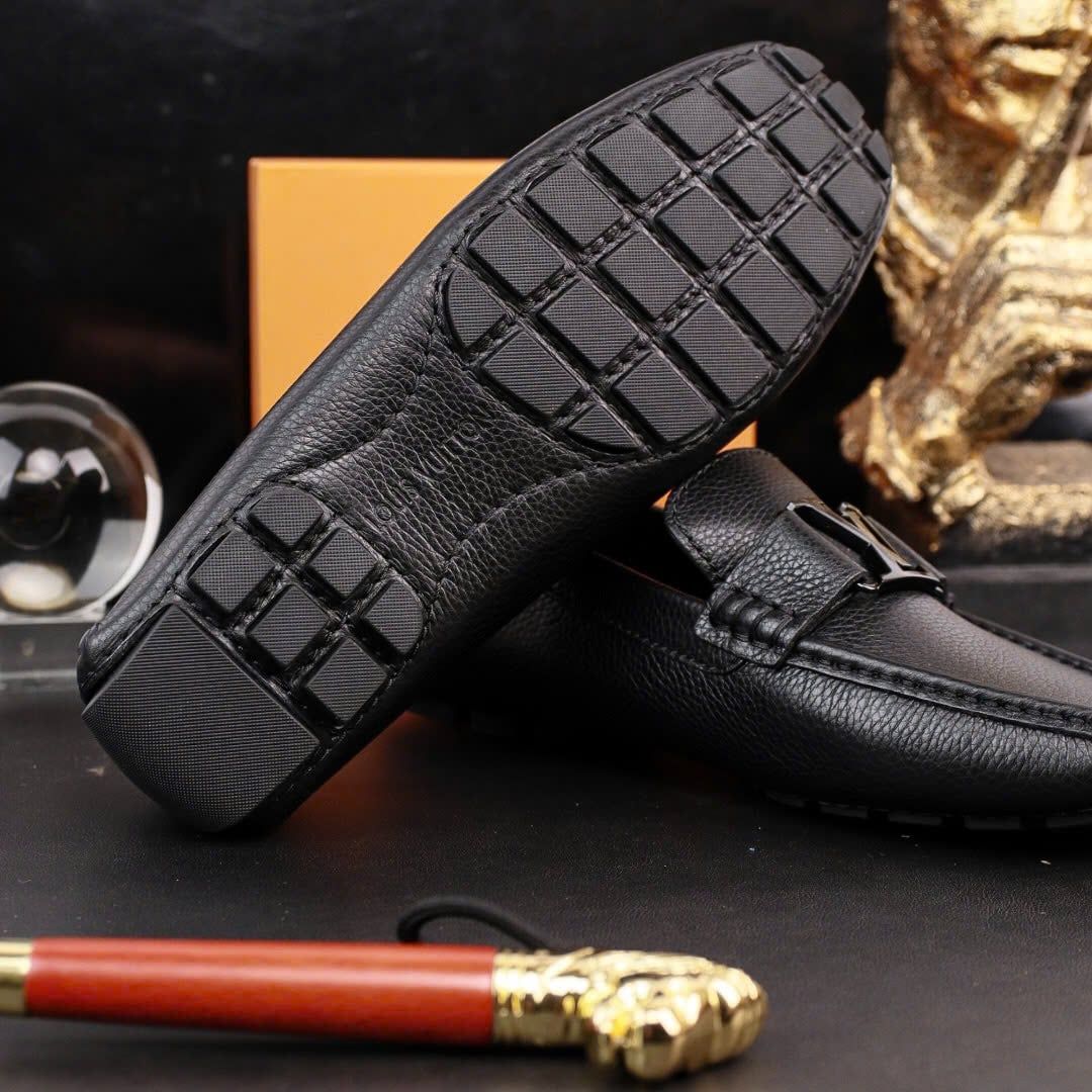 MC44 Giày Lười, Giày Moccasin Da Bò Cao Cấp Louis Vuitton