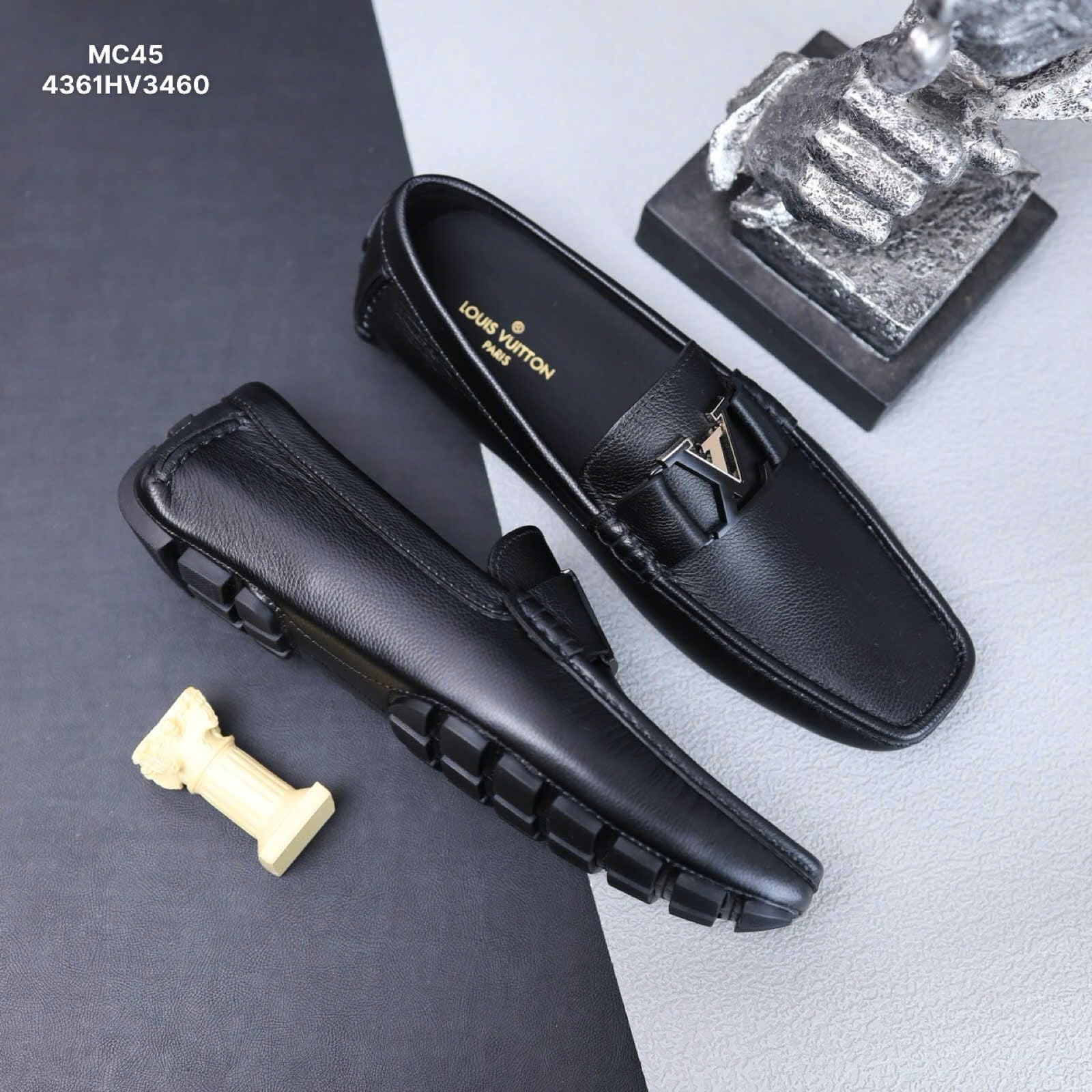 MC45 Giày Lười, Giày Moccasin Da Bò Cao Cấp Louis Vuitton
