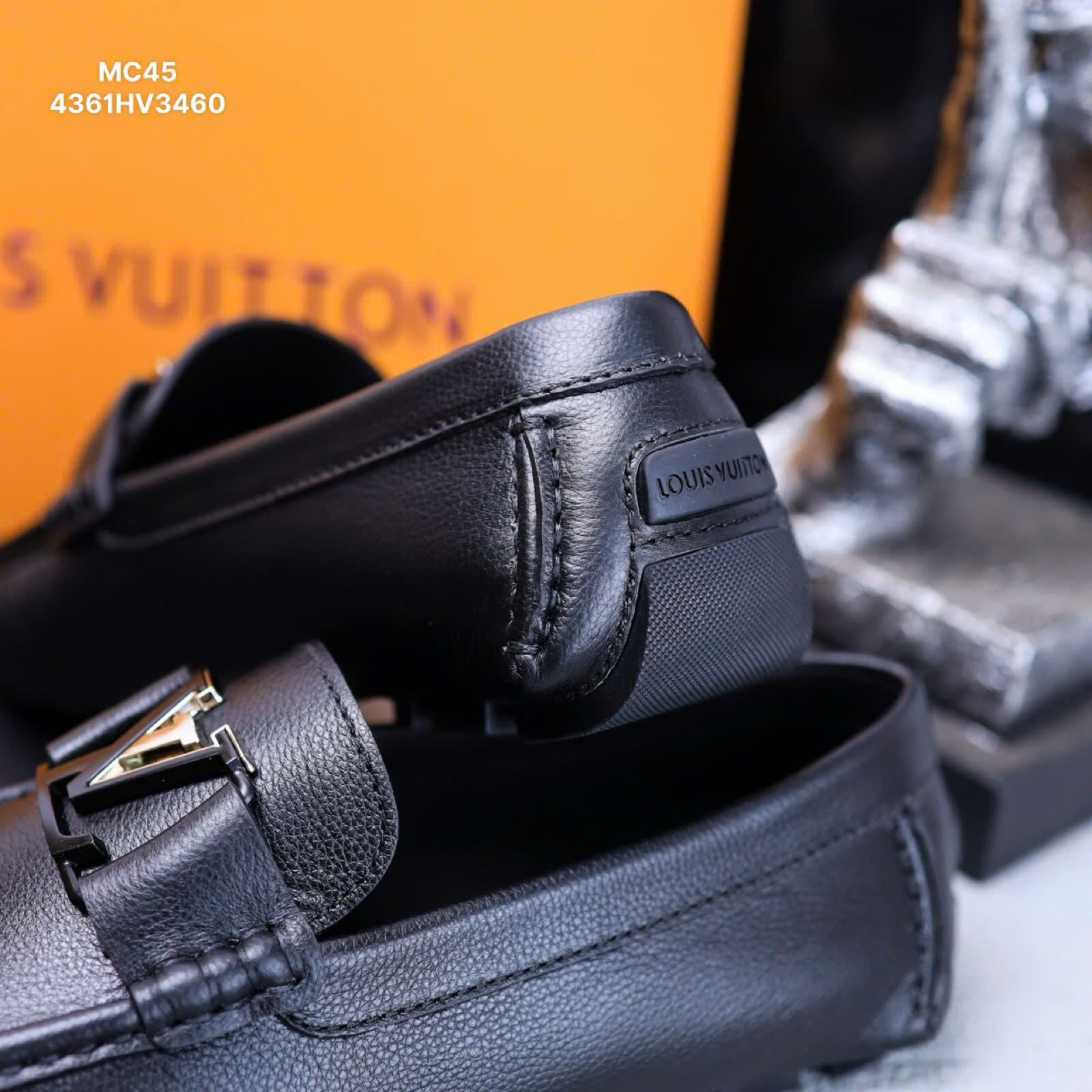 MC45 Giày Lười, Giày Moccasin Da Bò Cao Cấp Louis Vuitton