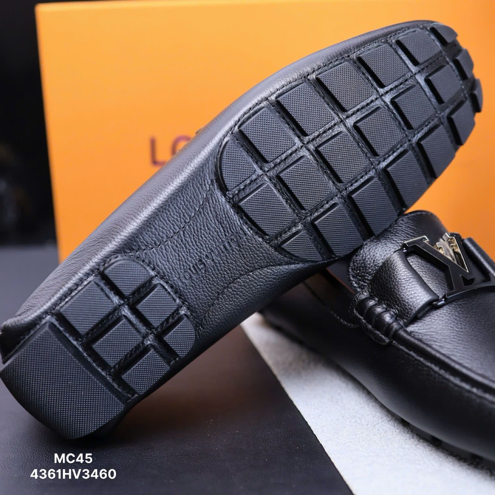 MC45 Giày Lười, Giày Moccasin Da Bò Cao Cấp Louis Vuitton