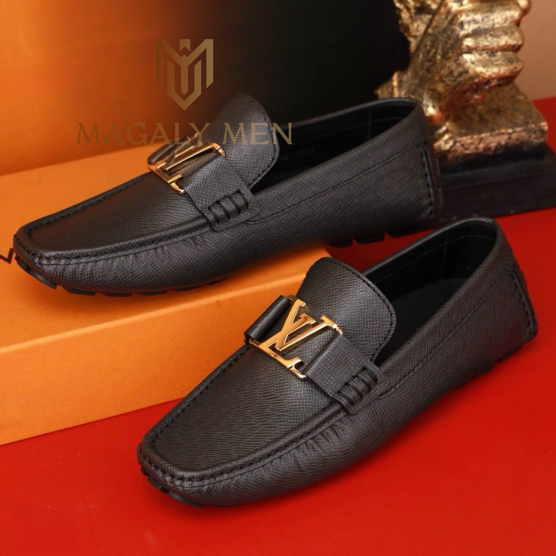 MC22 Giày Lười, Giày Moccasin Da Bò Cao Cấp Louis Vuitton
