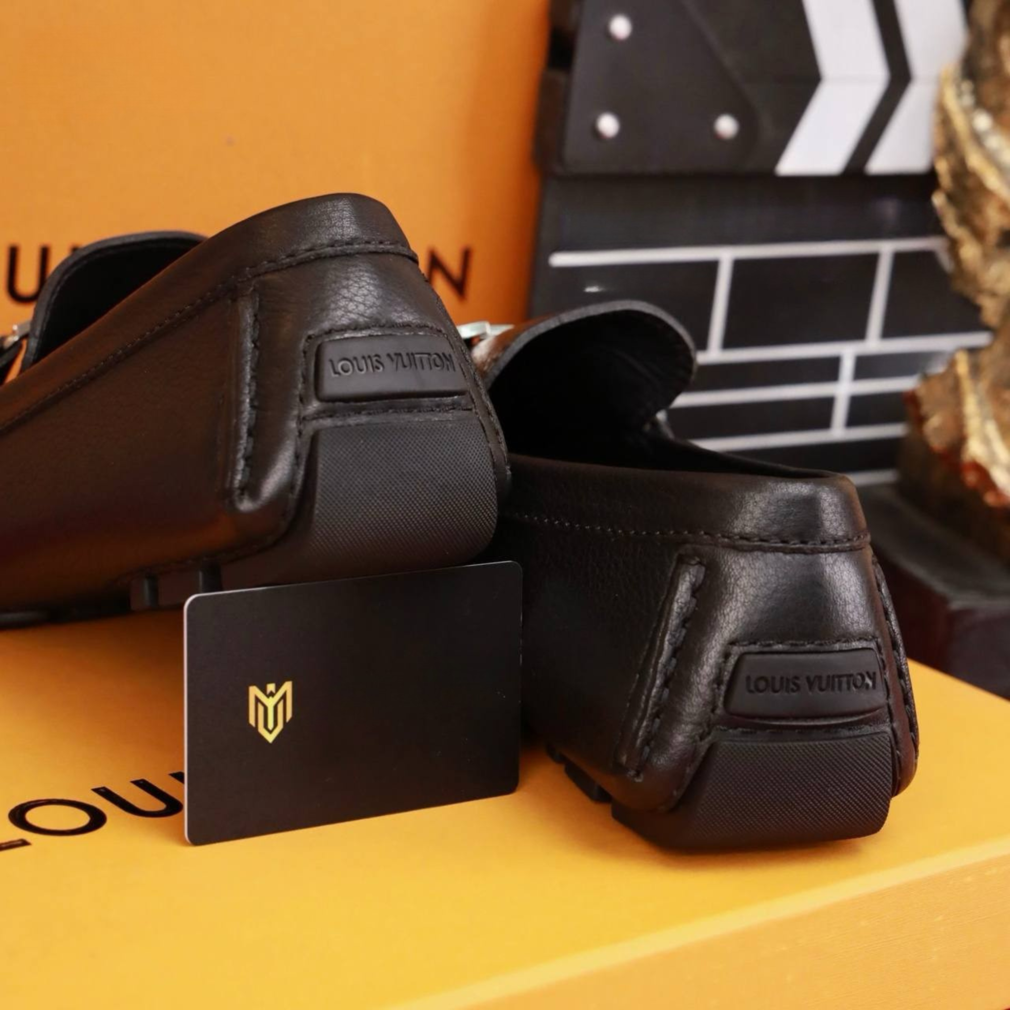 MC03 Giày Lười, Giày Moccasin Da Bò Cao Cấp Louis Vuitton
