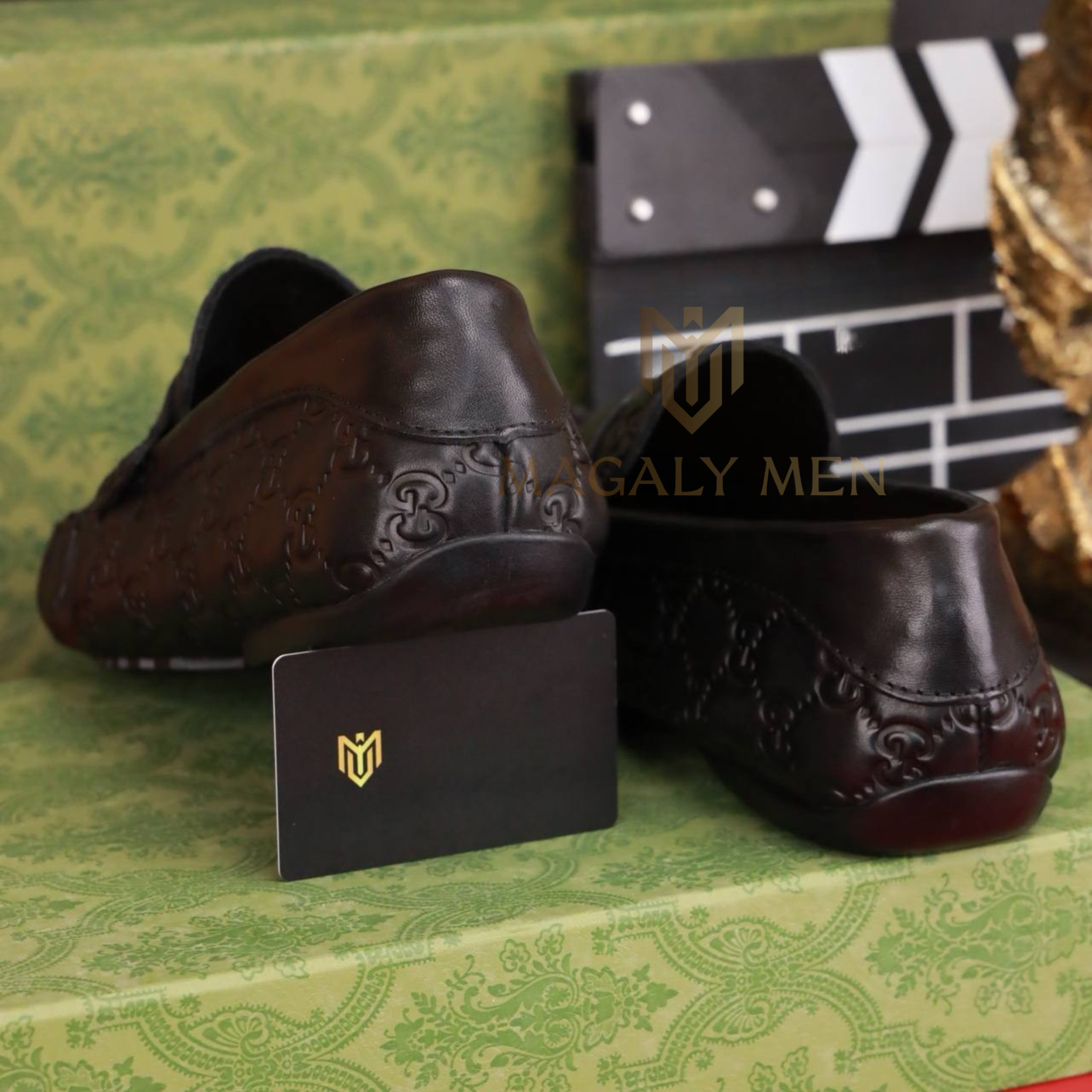 MC26 Giày Lười, Giày Moccasin Da Bò Cao Cấp Gucci