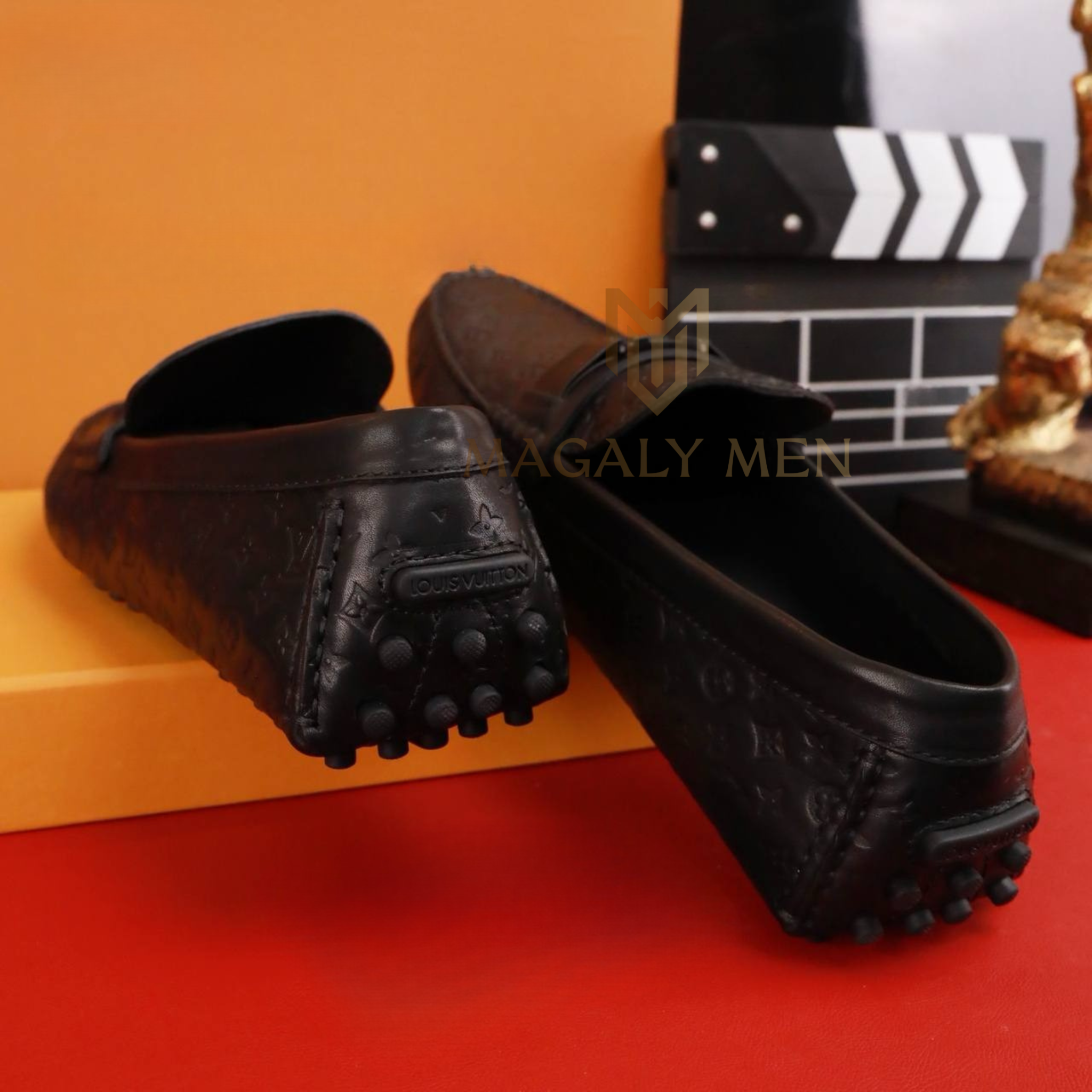 MC34 Giày Lười, Giày Moccasin Da Bò Cao Cấp Louis Vuitton