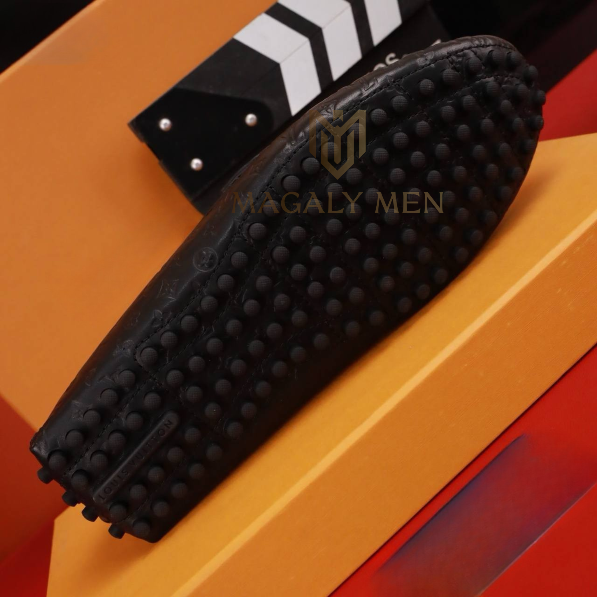 MC34 Giày Lười, Giày Moccasin Da Bò Cao Cấp Louis Vuitton