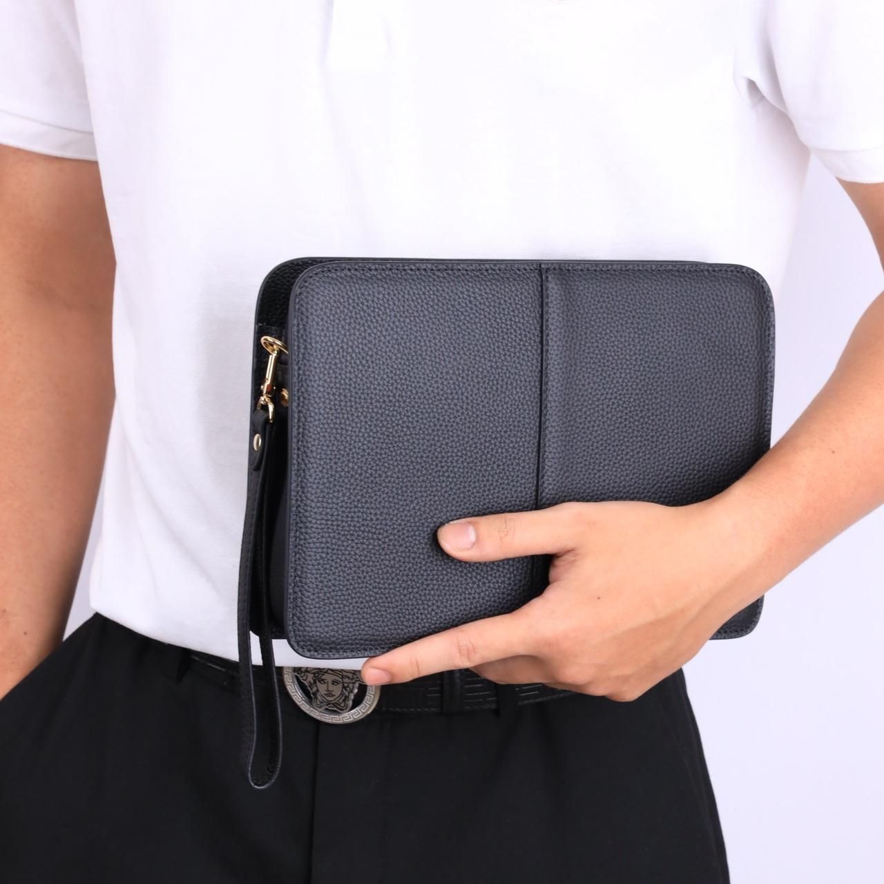VKS75 Ví Khóa Số, Ví Nam Cầm tay, Clutch Cầm Tay Nam Da Bò Louis Vuitton
