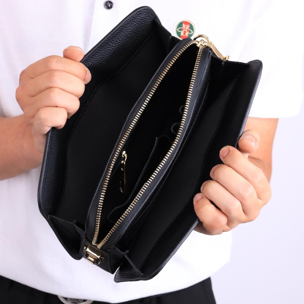 VKS75 Ví Khóa Số, Ví Nam Cầm tay, Clutch Cầm Tay Nam Da Bò Louis Vuitton