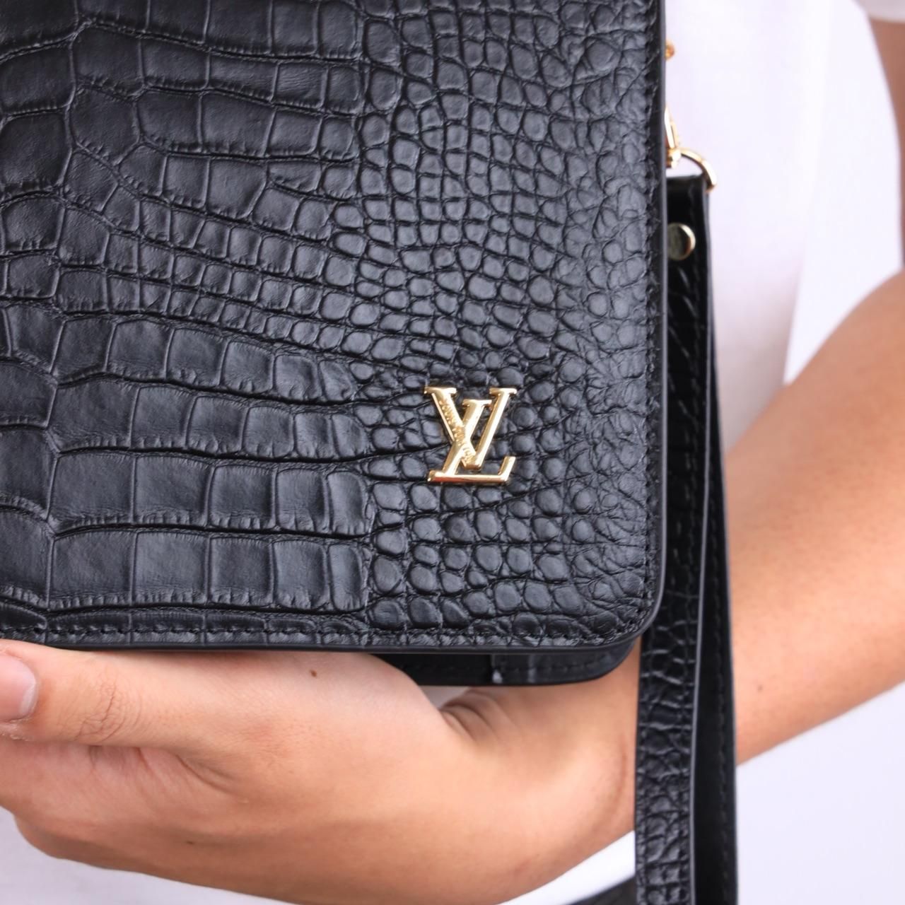 VKS74 Ví Khóa Số, Ví Nam Cầm tay, Clutch Cầm Tay Nam Da Bò Louis Vuitton
