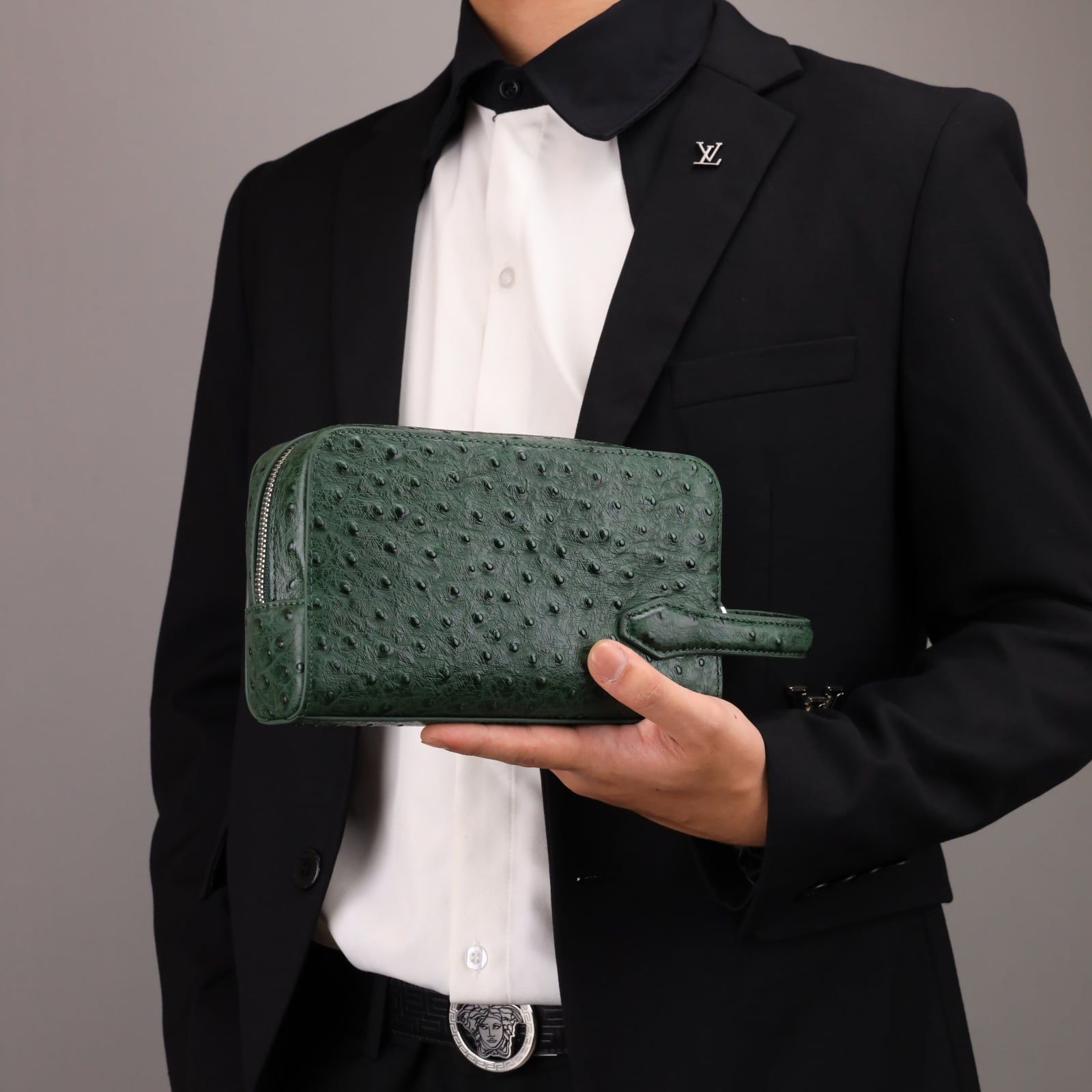 VCT61 Ví Nam Cầm tay, Clutch Cầm Tay Nam Da Bò Montblanc