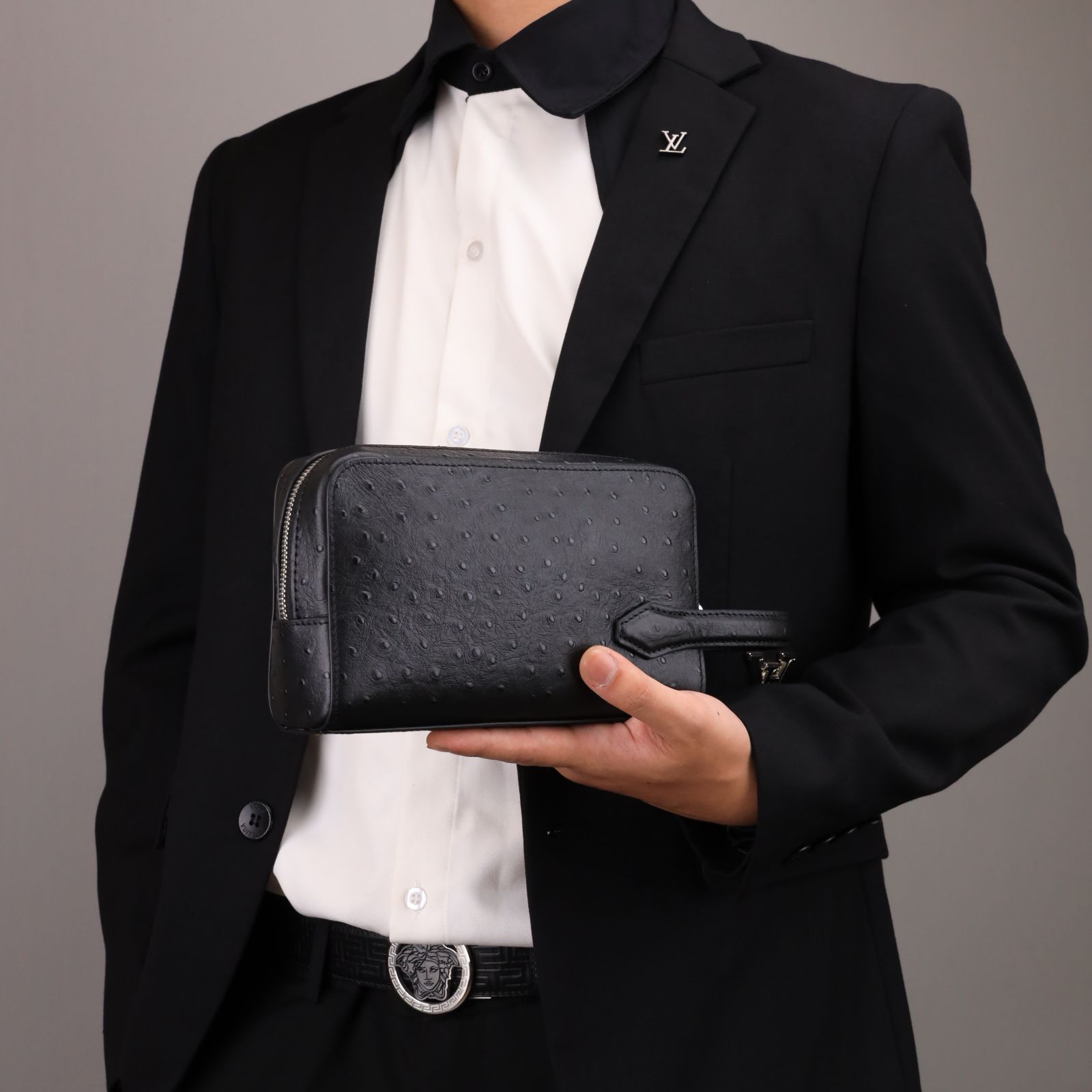 VCT58 Ví Nam Cầm tay, Clutch Cầm Tay Nam Da Bò Montblanc