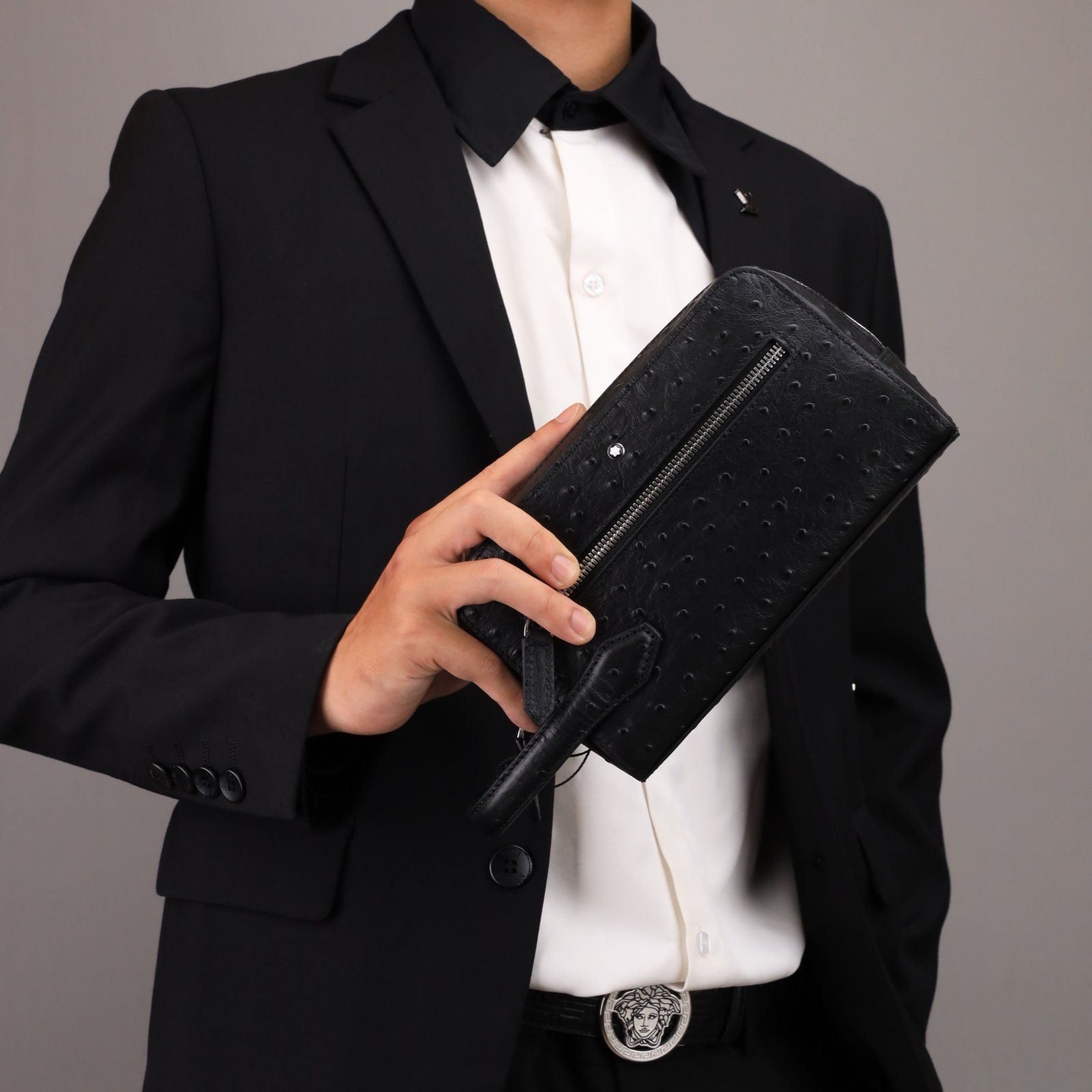 VCT58 Ví Nam Cầm tay, Clutch Cầm Tay Nam Da Bò Montblanc