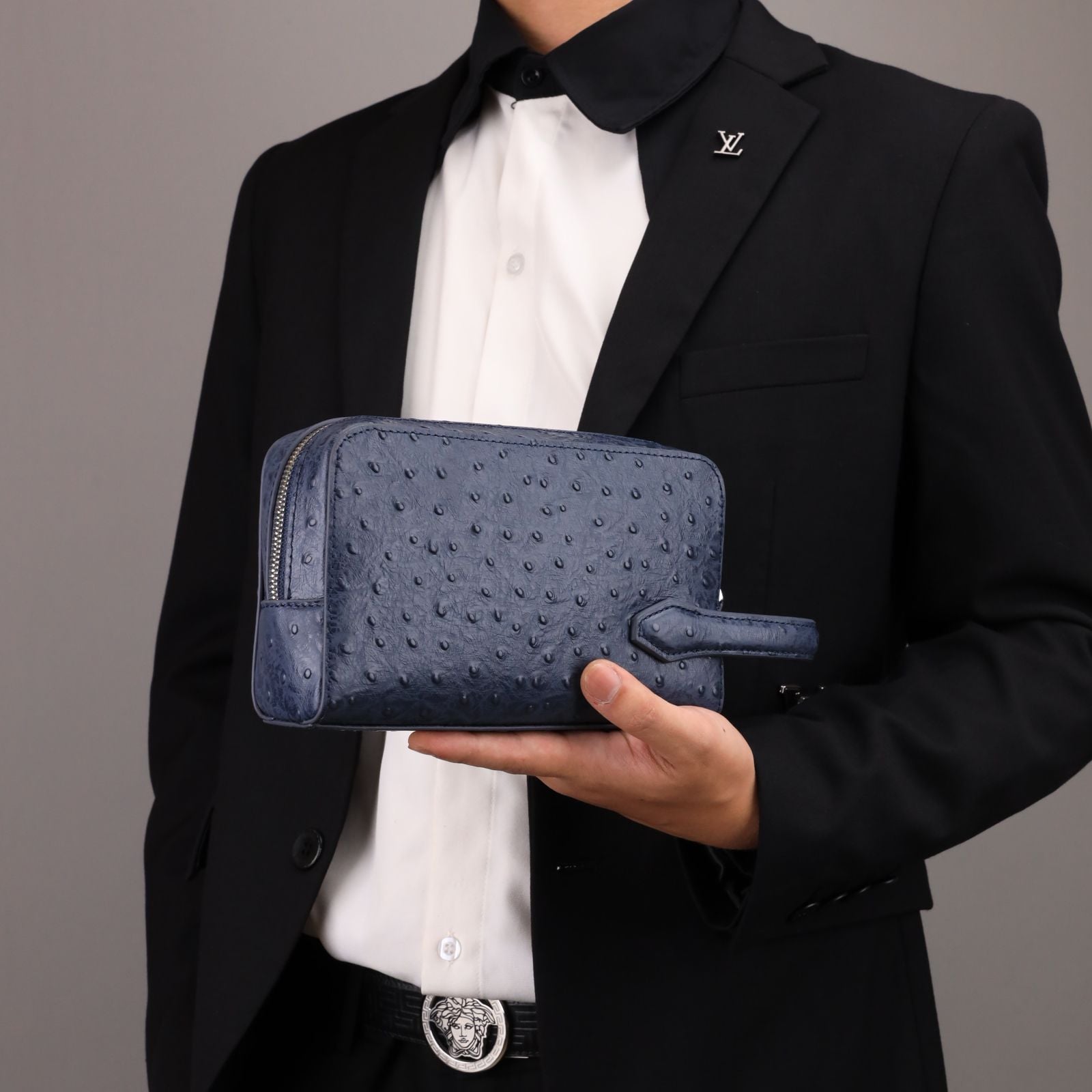 VCT59 Ví Nam Cầm tay, Clutch Cầm Tay Nam Da Bò Montblanc