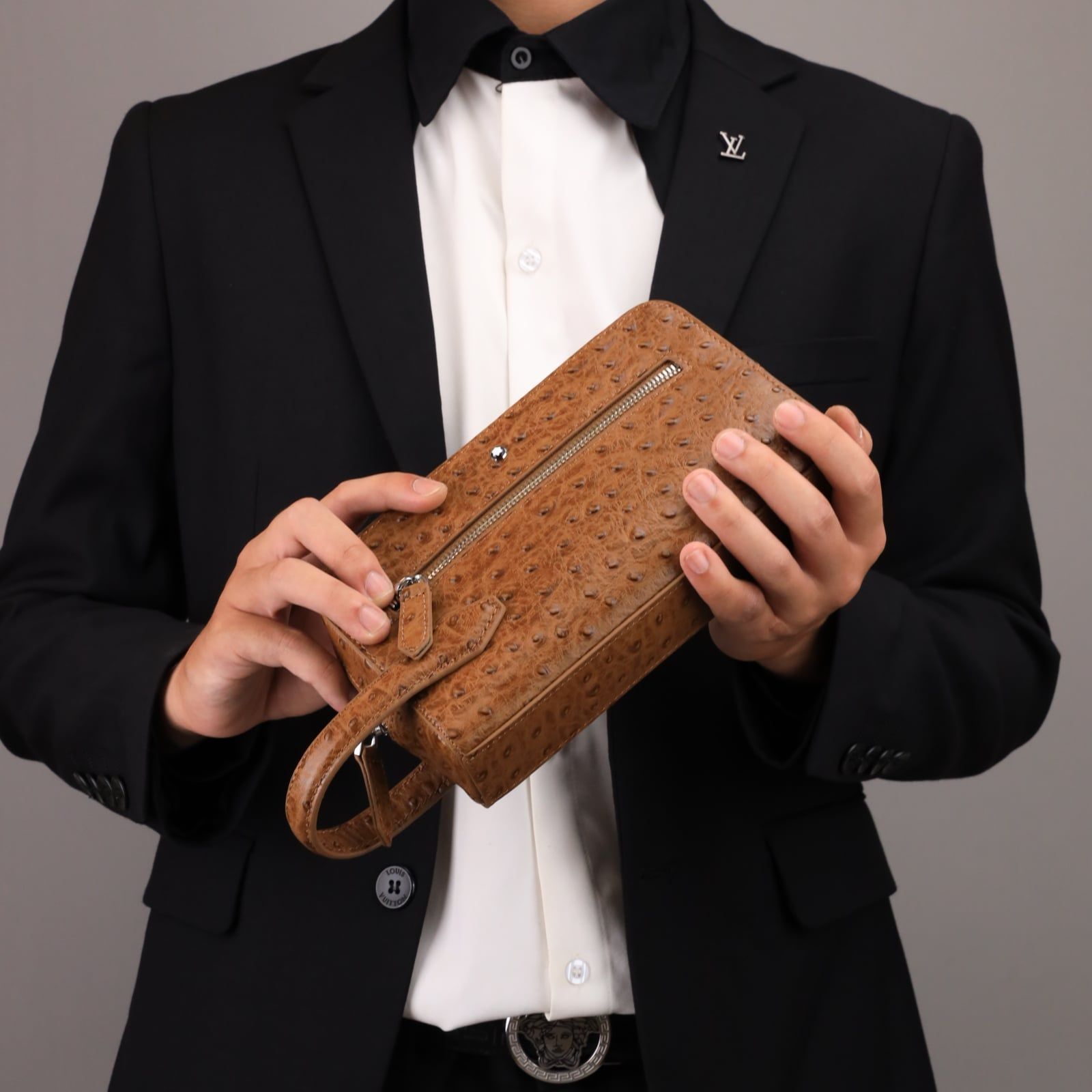 VCT60 Ví Nam Cầm tay, Clutch Cầm Tay Nam Da Bò Montblanc