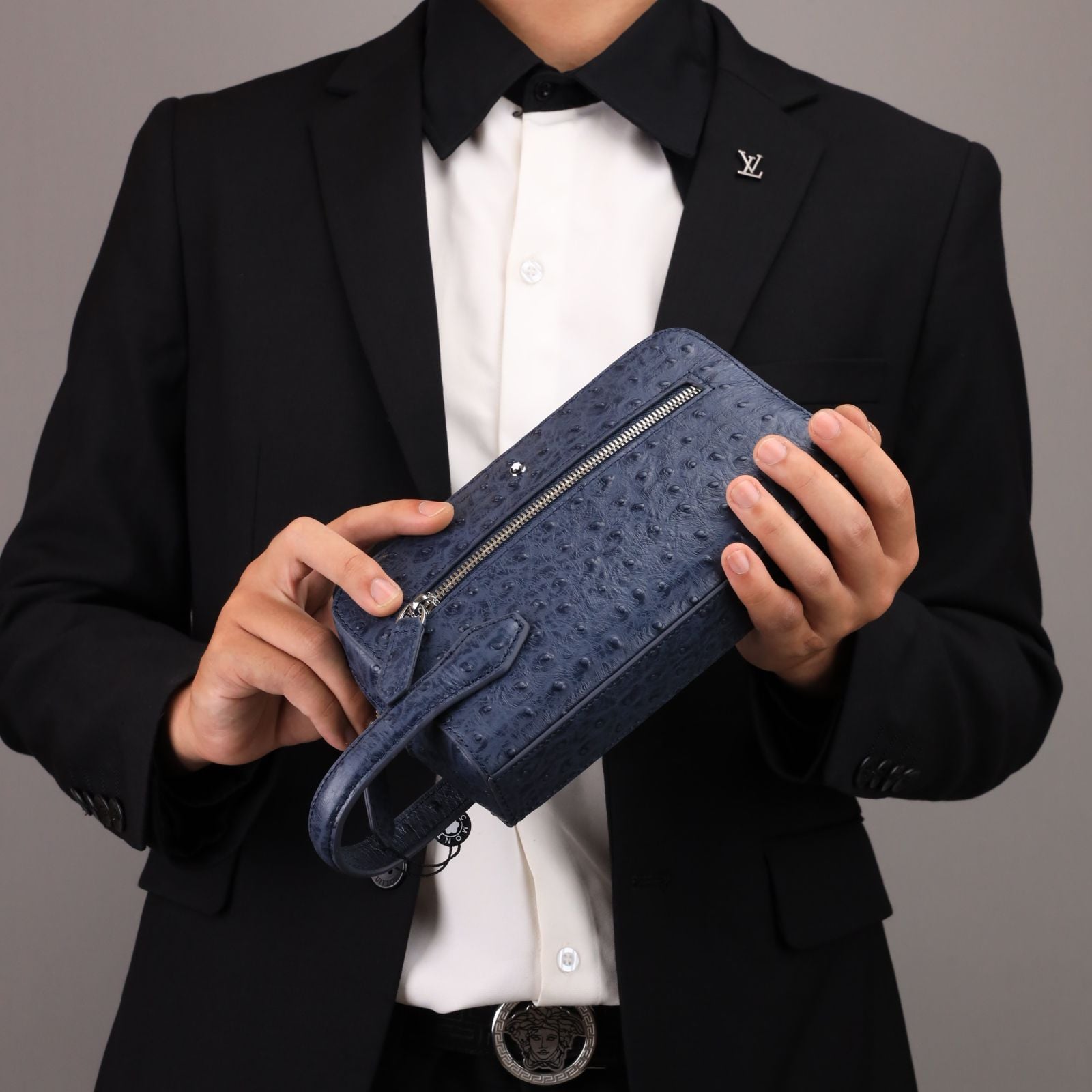 VCT59 Ví Nam Cầm tay, Clutch Cầm Tay Nam Da Bò Montblanc