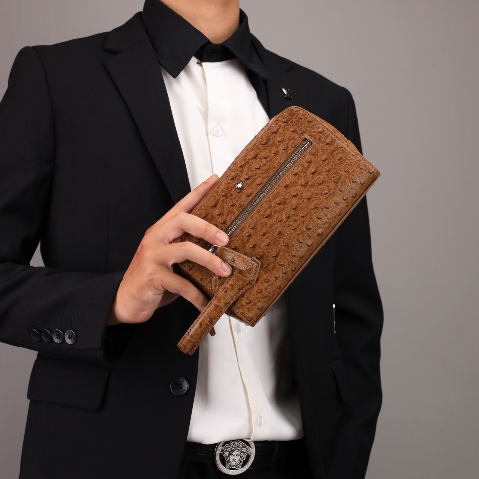 VCT60 Ví Nam Cầm tay, Clutch Cầm Tay Nam Da Bò Montblanc