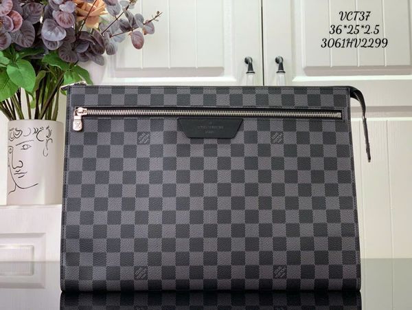 VCT37 Ví Khóa Vân Tay,Ví Khóa Số, Ví Nam Cầm tay, Clutch Cầm Tay Nam Da Bò Louis Vuitton