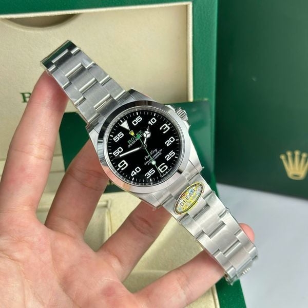 Đồng hồ Rolex Air King 126900 Replica 11 mặt đen nhà máy Clean 40mm
