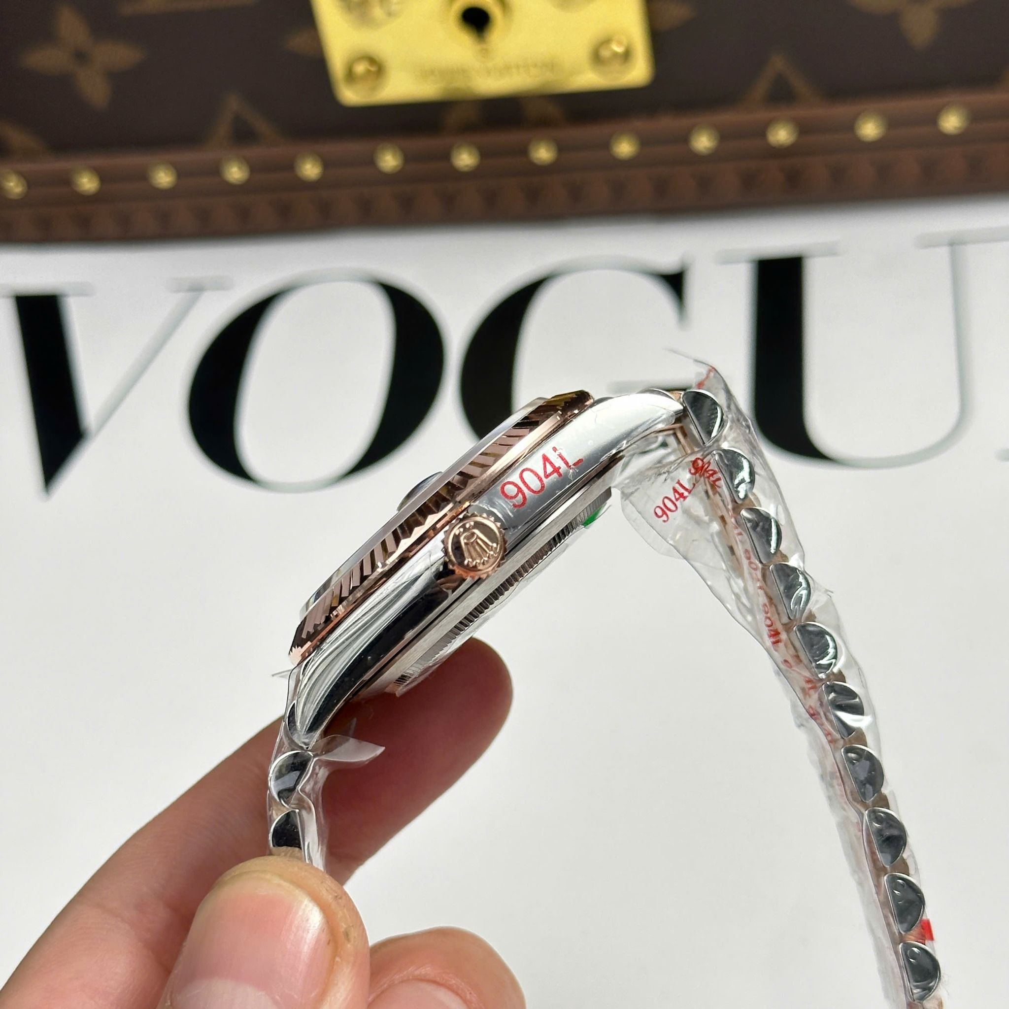 Rolex DateJust 126331 1:1 GM Factory Bọc Vàng Thật Mặt Chocolate Cọc Kim 41mm