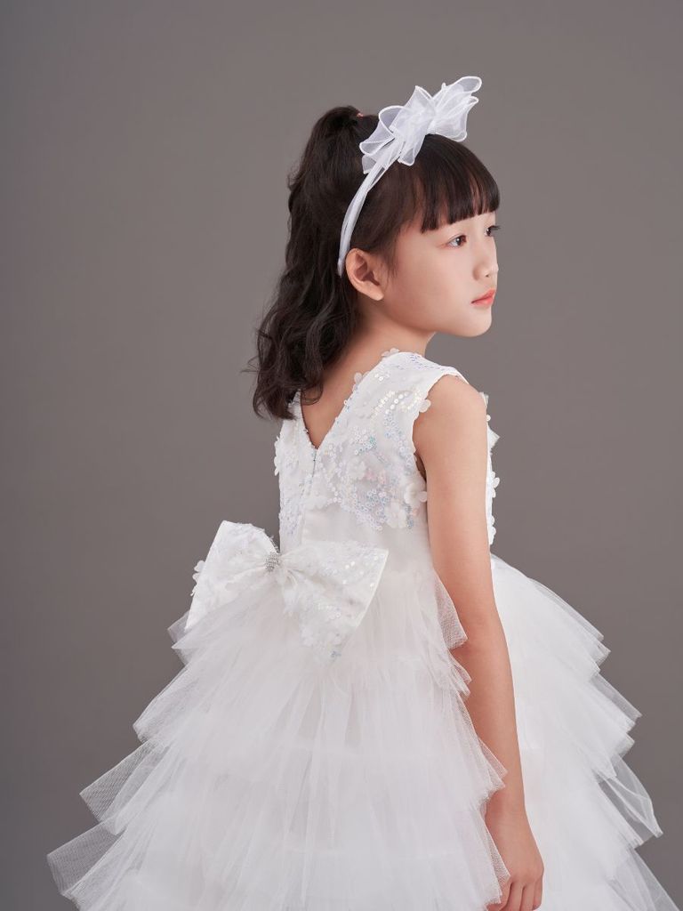 Váy công chúa kim sa dáng dài, sang trọng, quý phái, cho bé từ 7kg tới 38kg