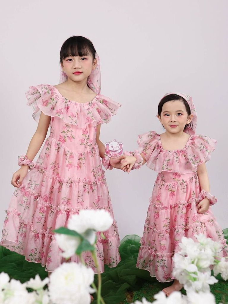 Váy Lụa Ngọc Trai Cao Cấp Mẹ và Bé - Nàng Thơ Sử Quân