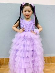 Váy công chúa kim sa dáng dài, sang trọng, quý phái, cho bé từ 7kg tới 38kg