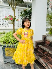 Váy voan tơ mềm, hoa hồng cho bé từ 7 tới 42Kg - Tiệm May Mẹ Voi Xinh