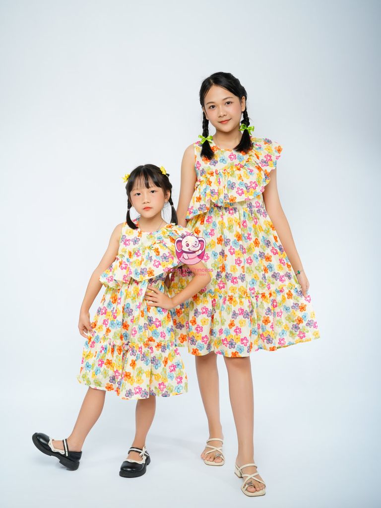 Váy thô lụa mềm mại, mát mẻ mặc mùa hè cho bé từ 7 tới 42kg