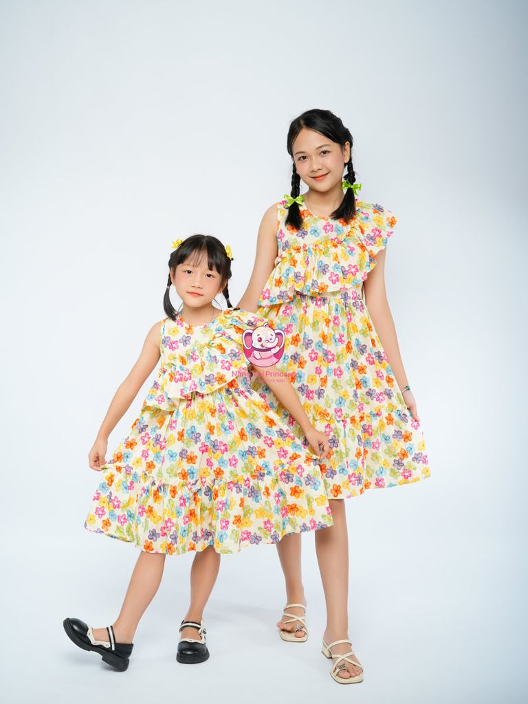 Váy thô lụa mềm mại, mát mẻ mặc mùa hè cho bé từ 7 tới 42kg