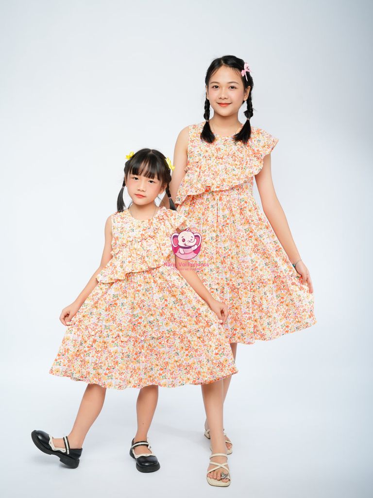 Váy thô lụa mềm mại, mát mẻ mặc mùa hè cho bé từ 7 tới 42kg