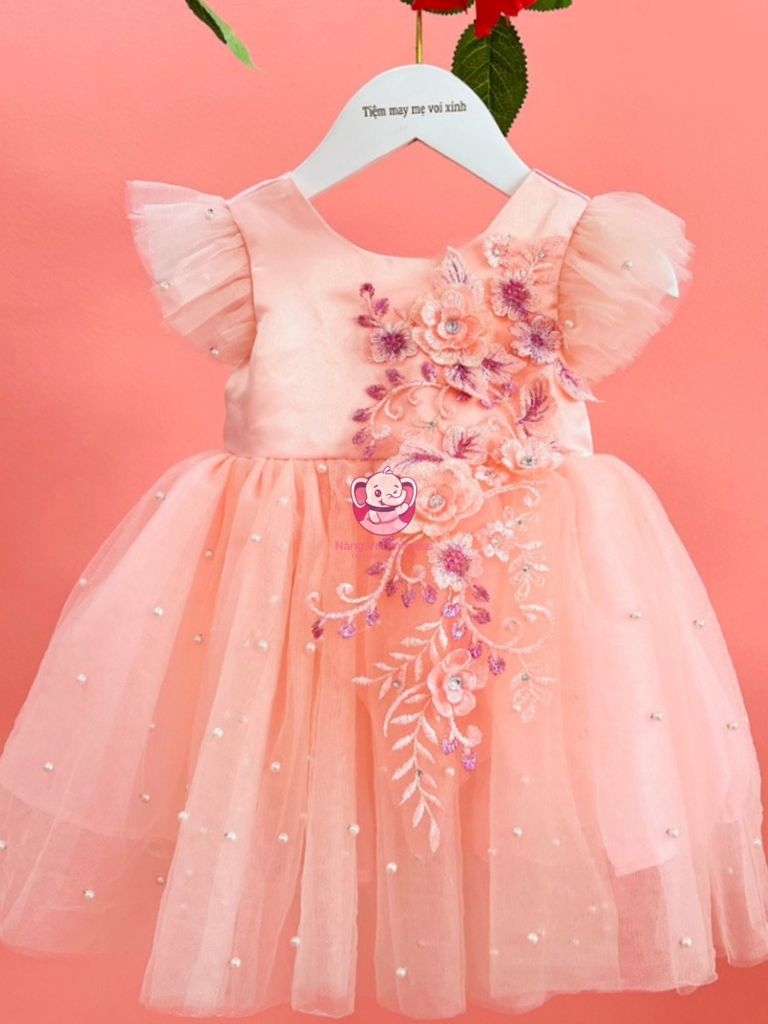 Váy công chúa cánh tiên, đính đá cho bé từ 7kg tới 35kg