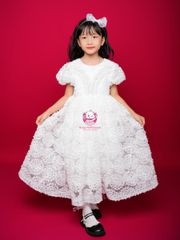 Váy công chúa cẩm tú cầu dáng dài, sang trọng, quý phái, cho bé từ 8kg tới 38kg