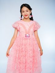 Váy công chúa cẩm tú cầu dáng dài, sang trọng, quý phái, cho bé từ 8kg tới 38kg